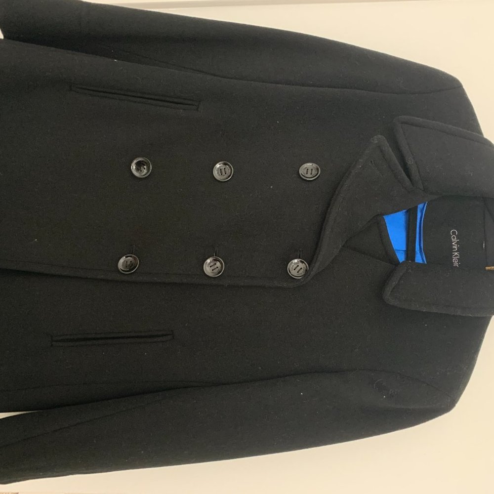 Calvin Klein Black Pea Coat